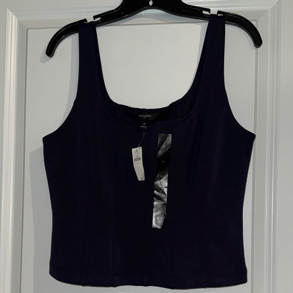 Banana Republic Navy Blue Crop Top